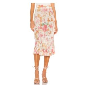 Tie-dye Midi Skirt, Size Medium